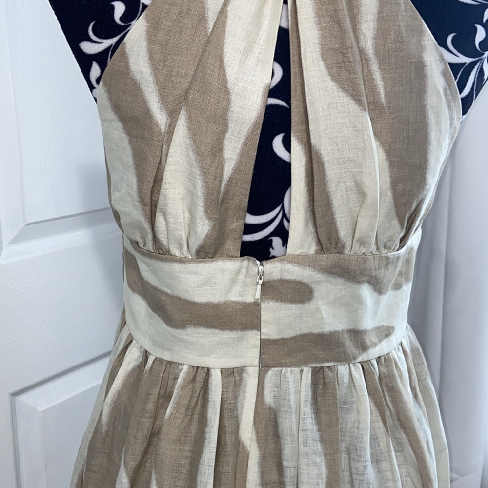 Banana Republic linen halter animal print maxi dress - Picture 6 of 8
